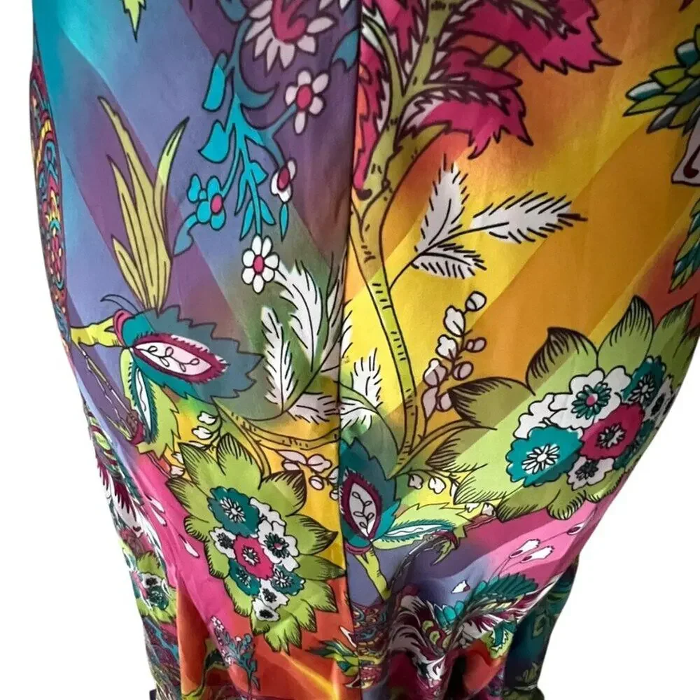 Vintage Dress Small Y2K Formal Prom Gown Beaded Tropical Dress long Cruise Maxi - Picture 16 of 17
